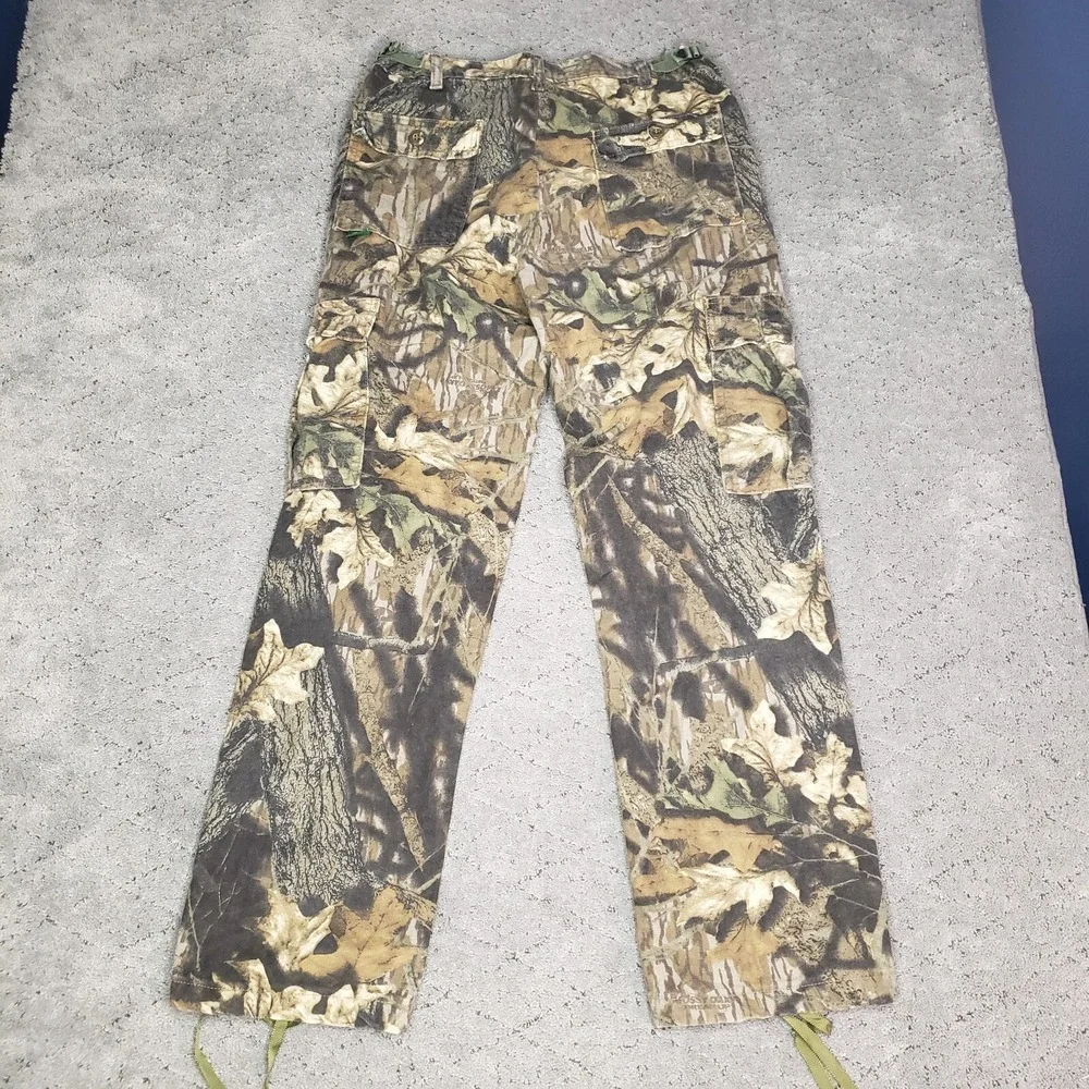 VTG Mossy Oak Camo Cargo Pants Mens Small Breakup Straight Leg Hunting Camping